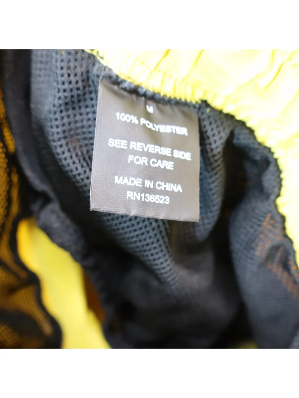 Brooklyn Cloth Swim Trunks Men Medium Yellow Colorblock